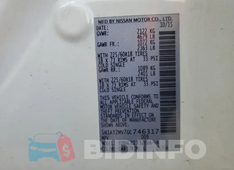 5N1AT2MV7GC746317 Photo# 13