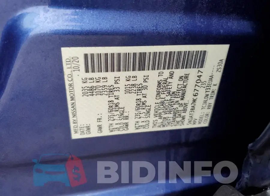 5N1AT3BA7MC677047 Photo# 12