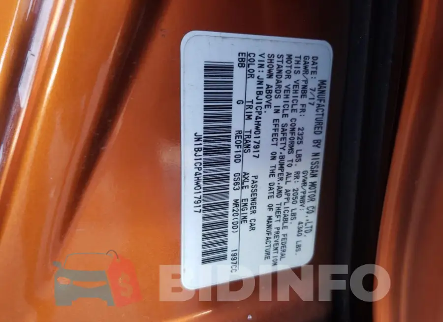 JN1BJ1CP4HW017917 Photo# 13