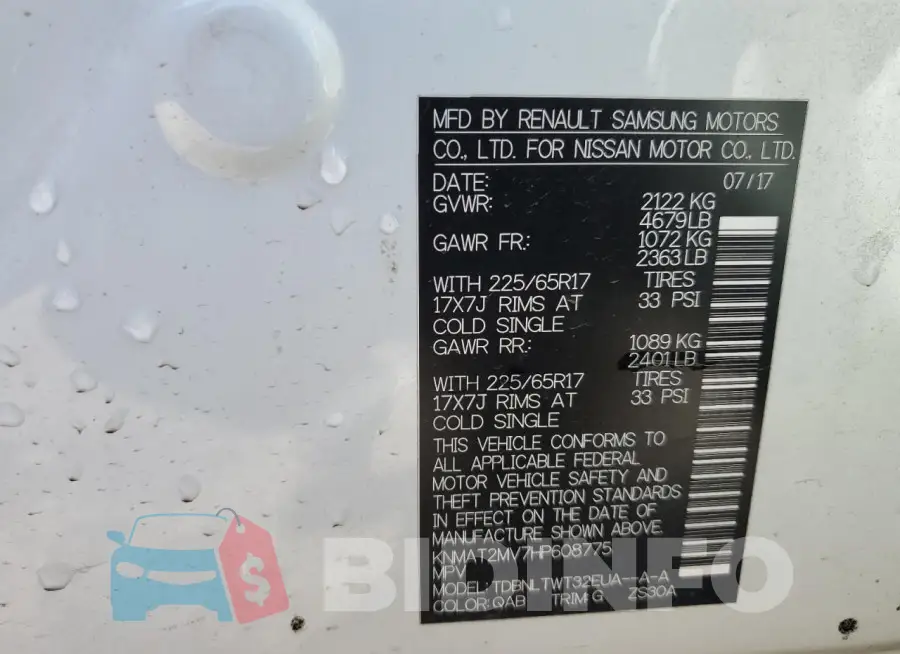 KNMAT2MV7HP608775 Photo# 13