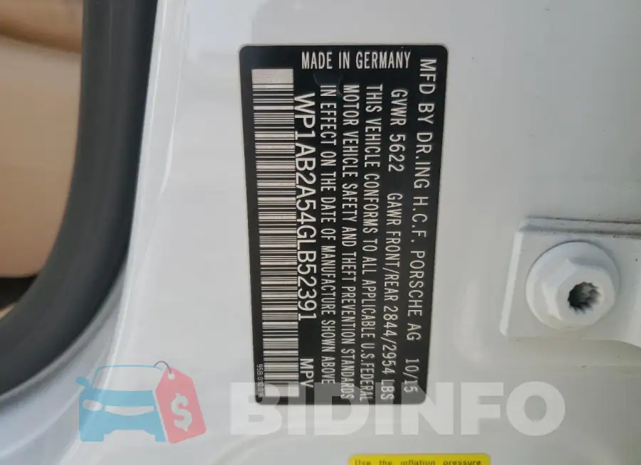 WP1AB2A54GLB52391 Photo# 12