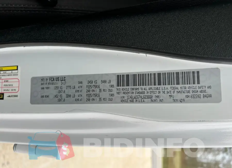1C4BJWDG7HL623660 Photo# 10