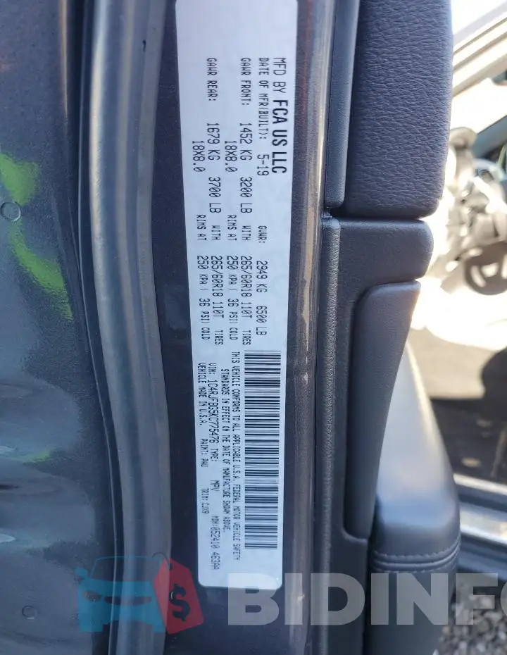 1C4RJFBG5KC775476 Photo# 13