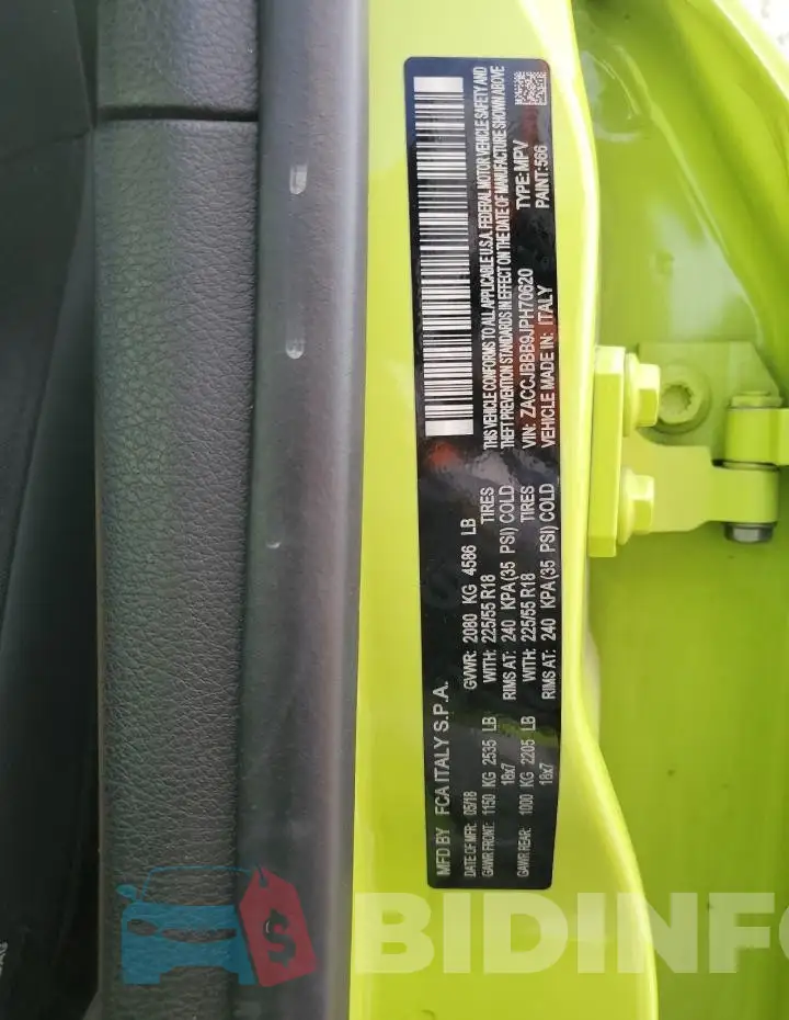 ZACCJBBB9JPH70620 Photo# 12