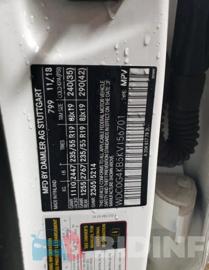 WDC0G4KB5KV156701 Photo# 13
