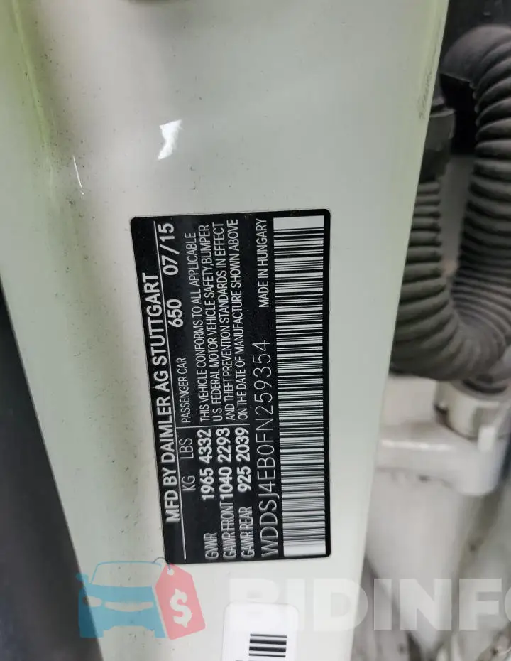 WDDSJ4EB0FN259354 Photo# 13