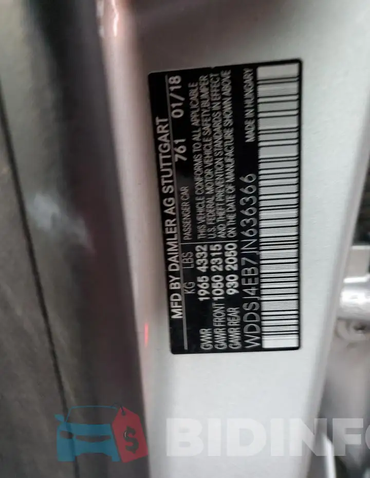 WDDSJ4EB7JN636366 Photo# 12