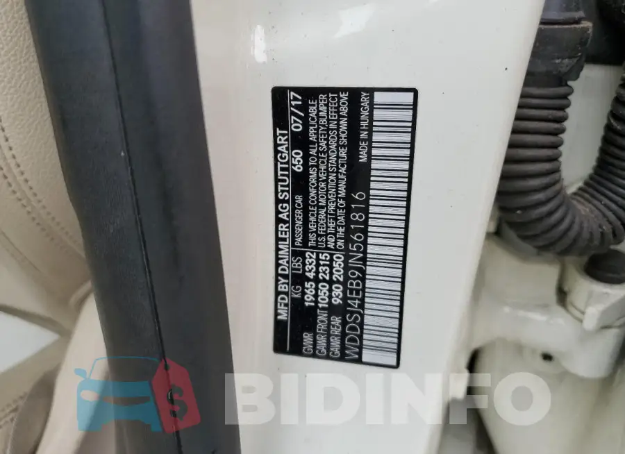 WDDSJ4EB9JN561816 Photo# 12
