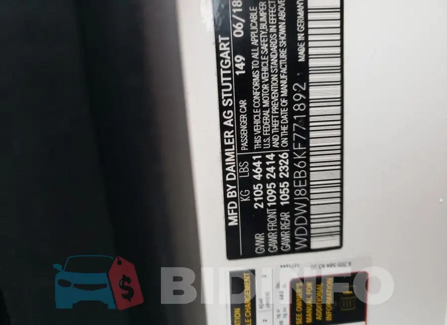 WDDWJ8EB6KF771892 Photo# 12