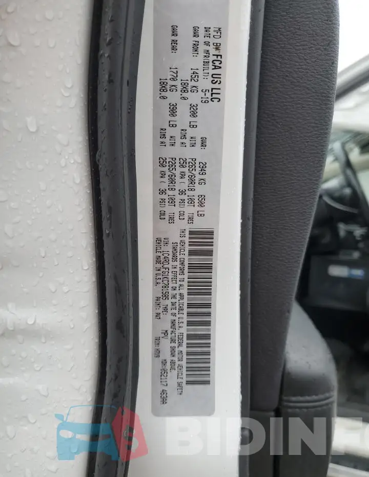 1C4RDJFG1KC781585 Photo# 13