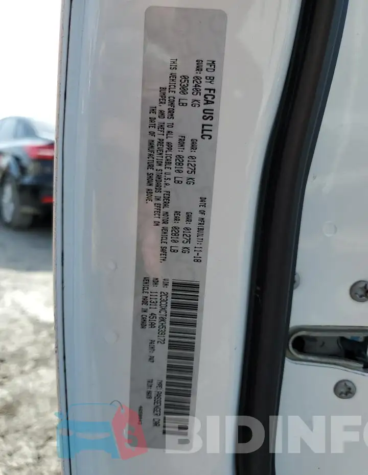 2C3CDXCT0KH539172 Photo# 12