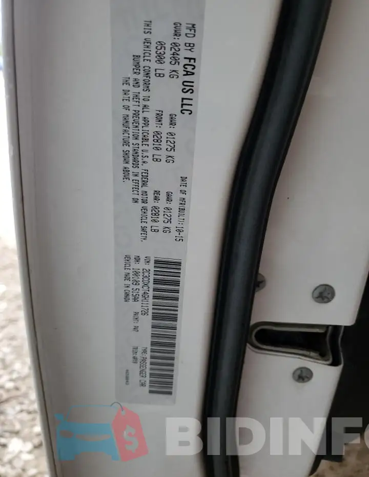 2C3CDXCT4GH111726 Photo# 12