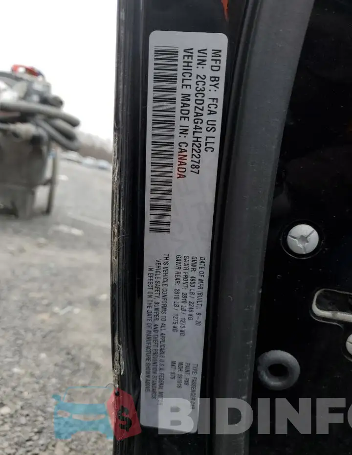 2C3CDZAG4LH222787 Photo# 12