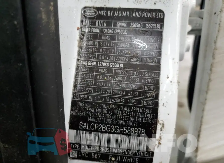SALCP2BG3GH588978 Photo# 13