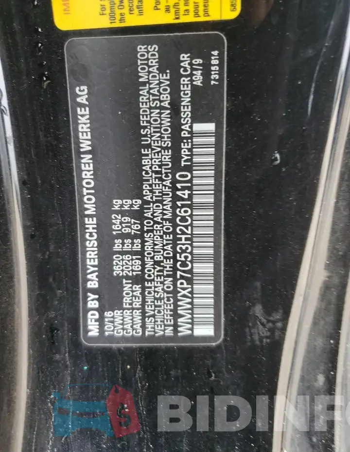 WMWXP7C53H2C61410 Photo# 12