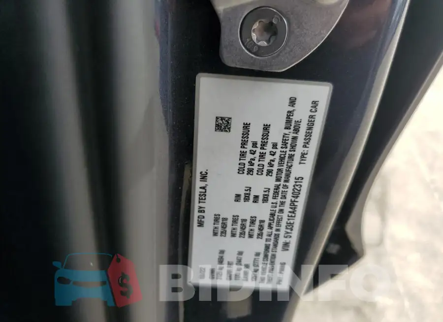 5YJ3E1EA4PF402315 Photo# 12