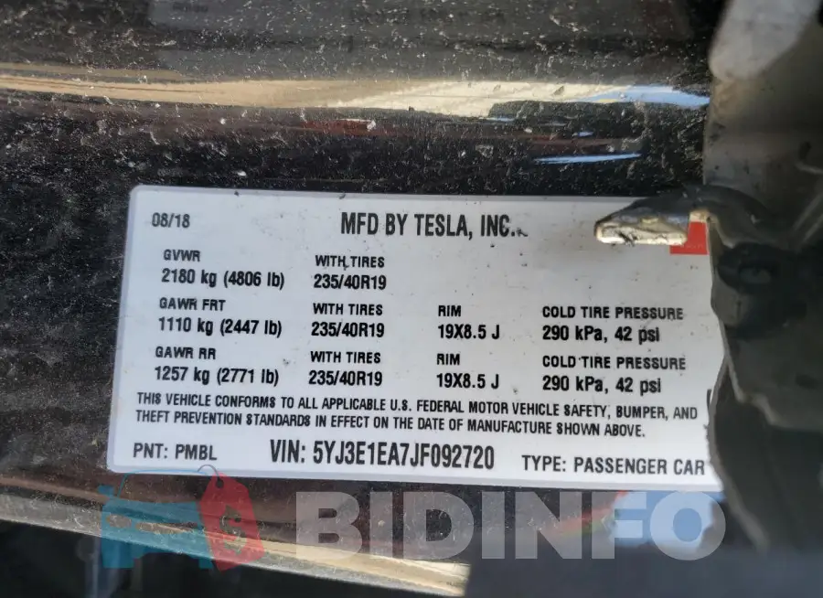 5YJ3E1EA7JF092720 Photo# 12