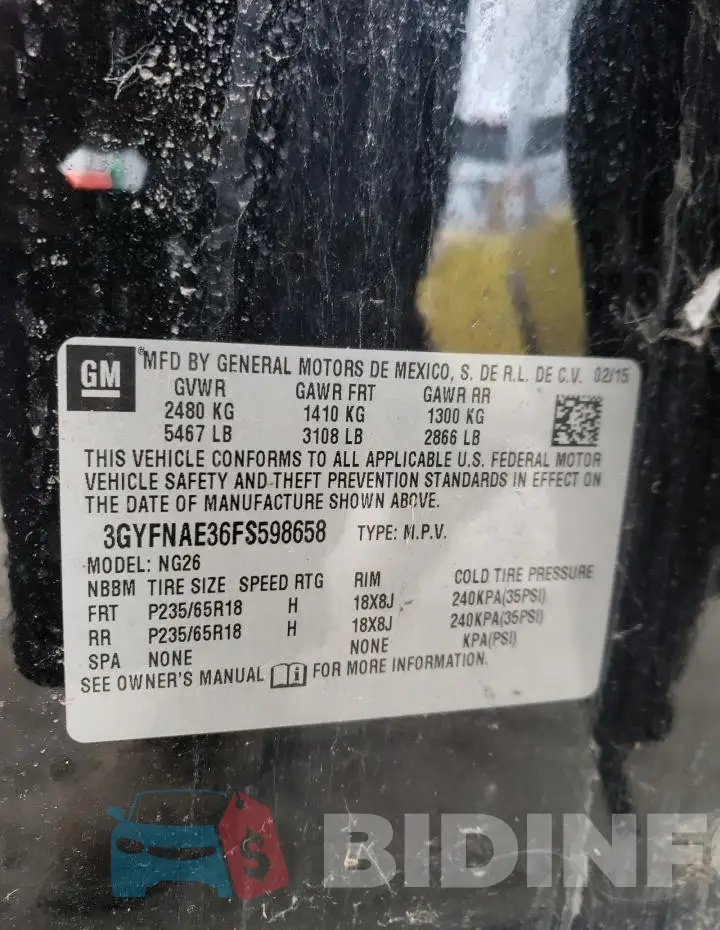 3GYFNAE36FS598658 Photo# 13