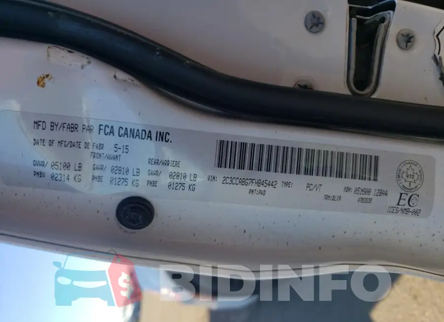 2C3CCABG7FH845442 Photo# 12