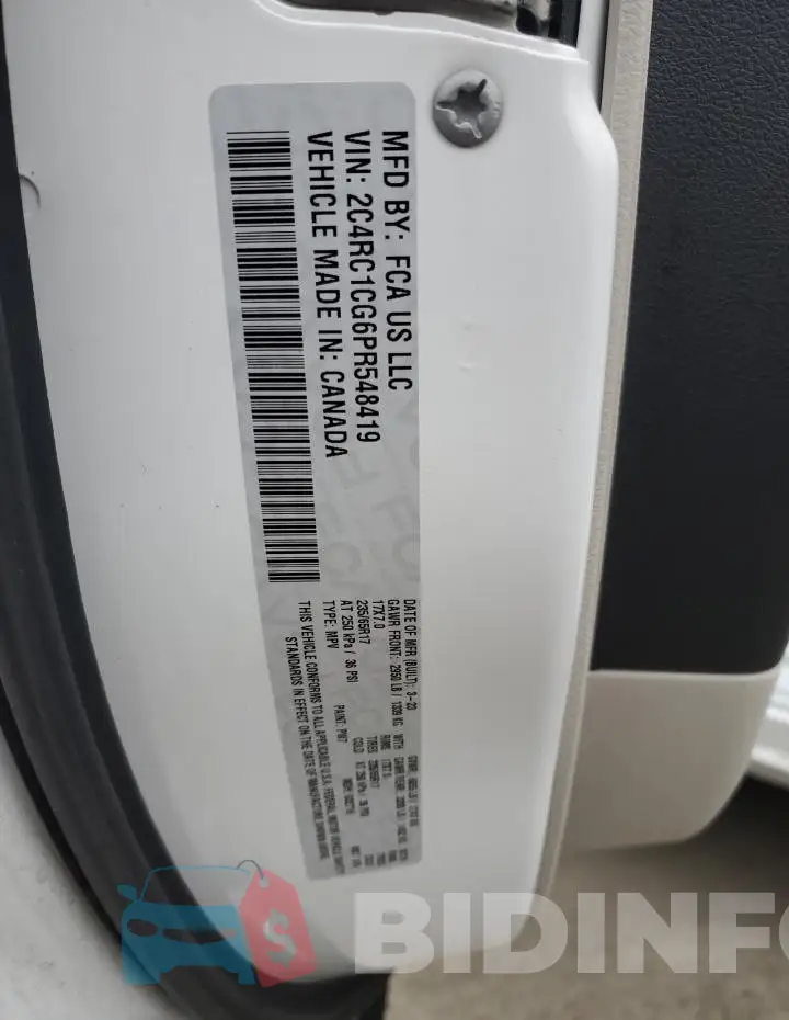 2C4RC1CG6PR548419 Photo# 12