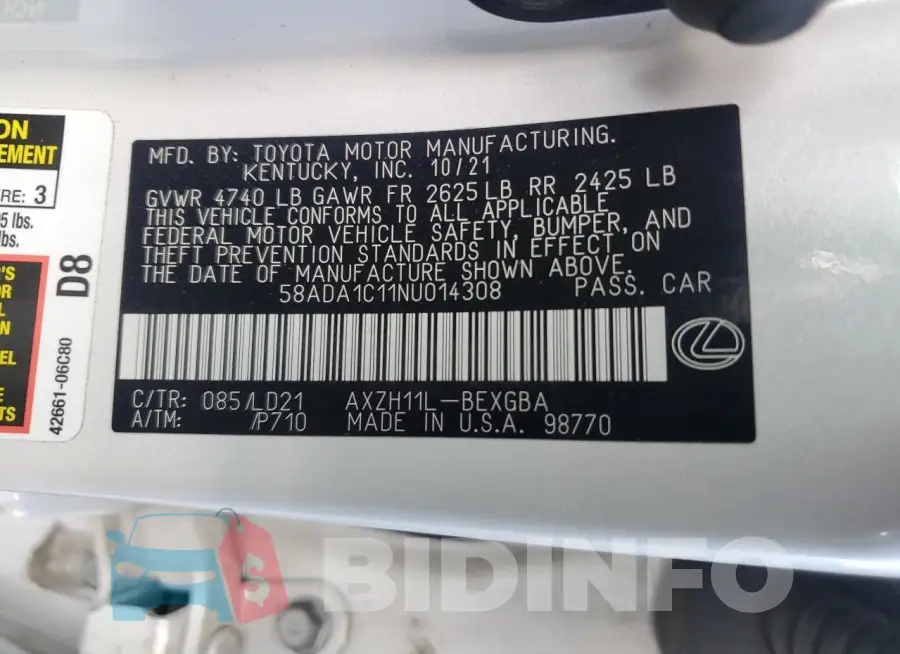 58ADA1C11NU014308 Photo# 13