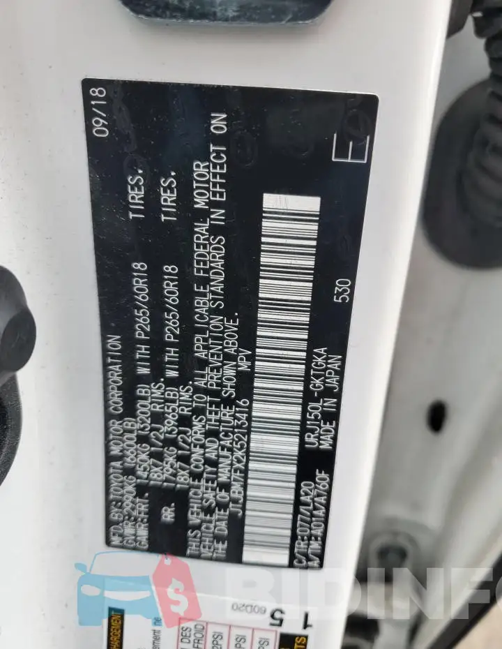 JTJBM7FX2K5213416 Photo# 12