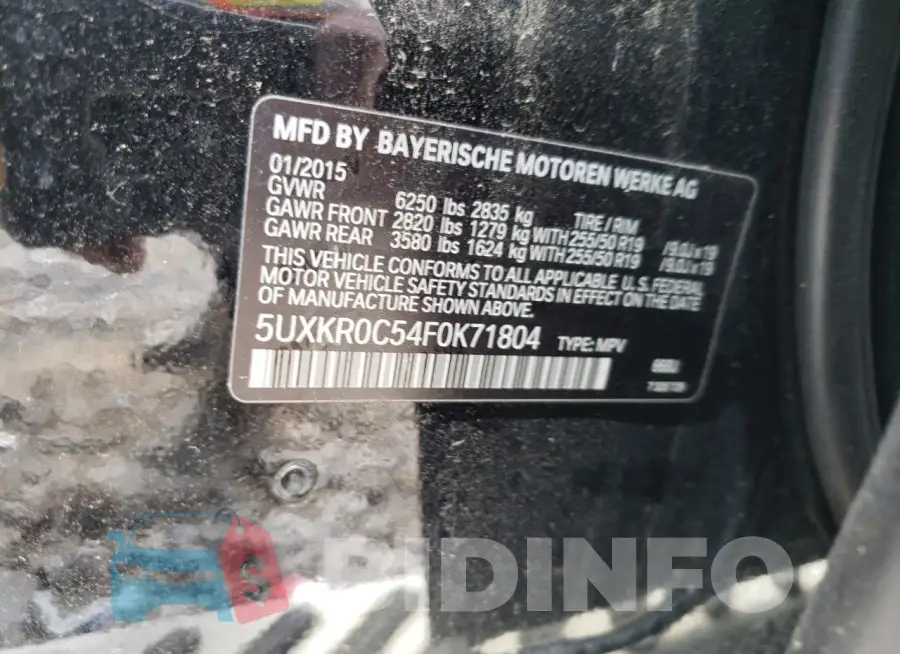 5UXKR0C54F0K71804 Photo# 12