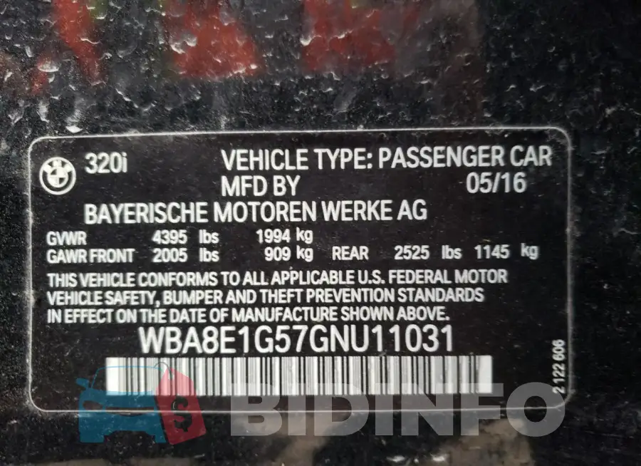 WBA8E1G57GNU11031 Photo# 13