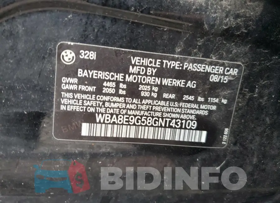 WBA8E9G58GNT43109 Photo# 12