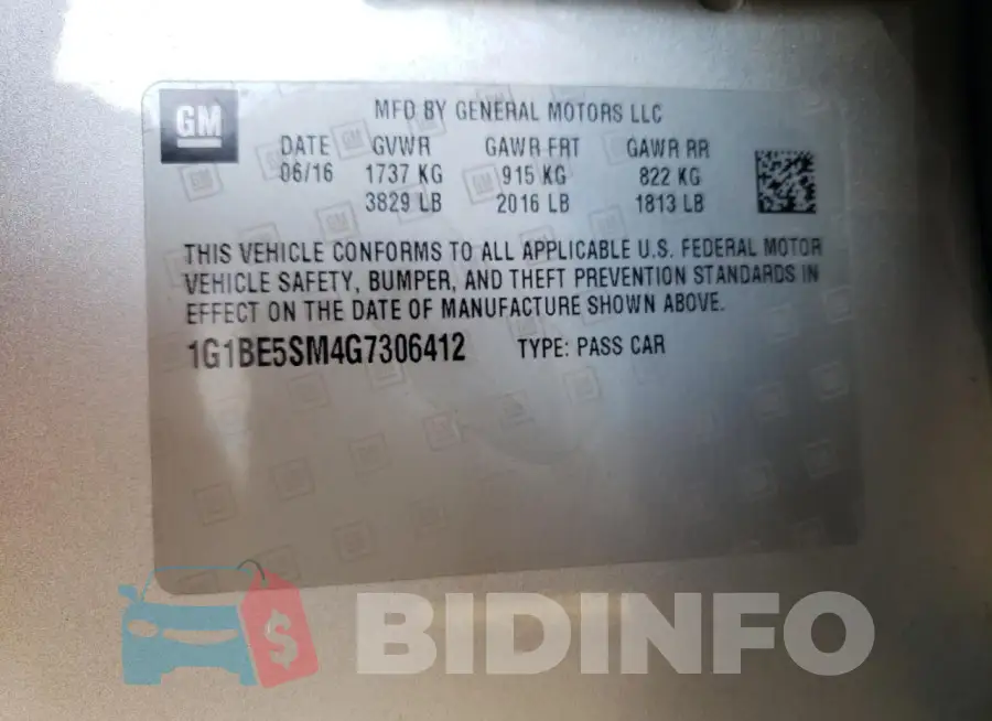 1G1BE5SM4G7306412 Photo# 12