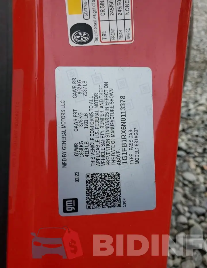 1G1FB1RX6N0113378 Photo# 12