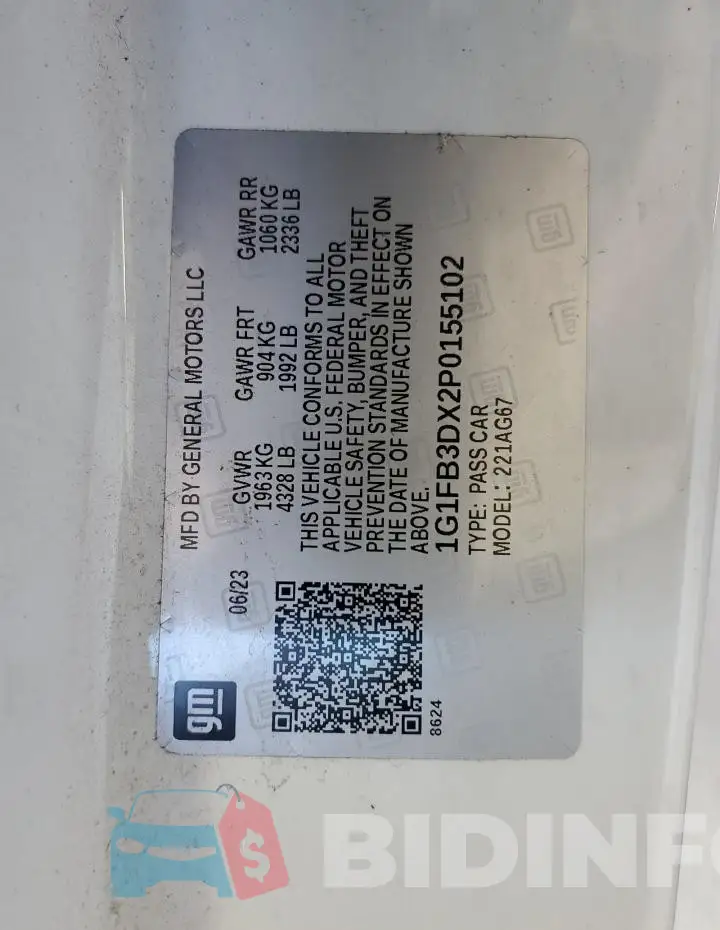 1G1FB3DX2P0155102 Photo# 12