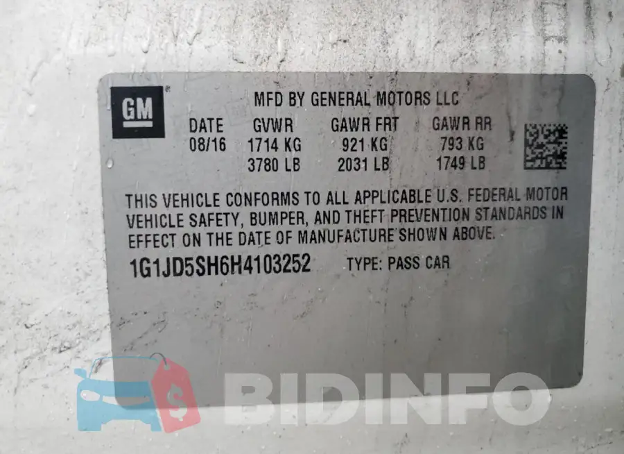 1G1JD5SH6H4103252 Photo# 12