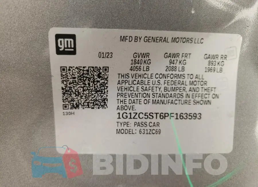1G1ZC5ST6PF163593 Photo# 12