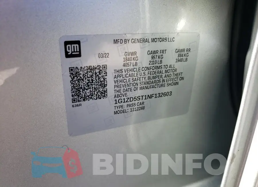 1G1ZD5ST1NF132603 Photo# 12