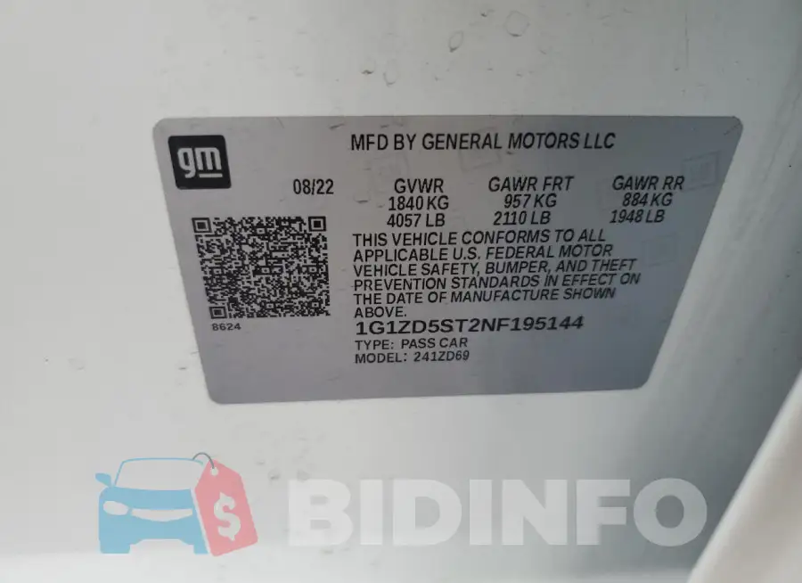 1G1ZD5ST2NF195144 Photo# 12