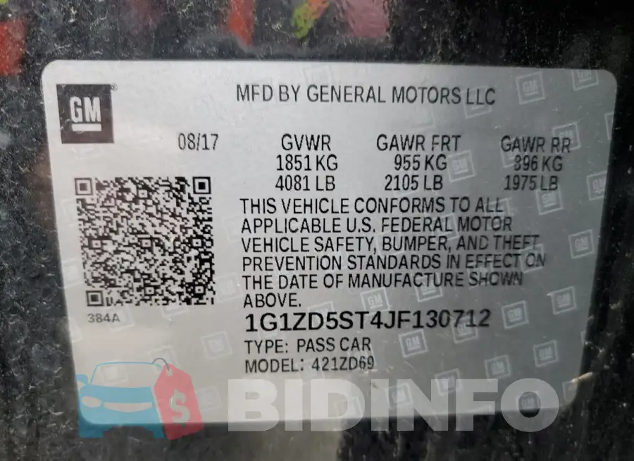 1G1ZD5ST4JF130712 Photo# 12
