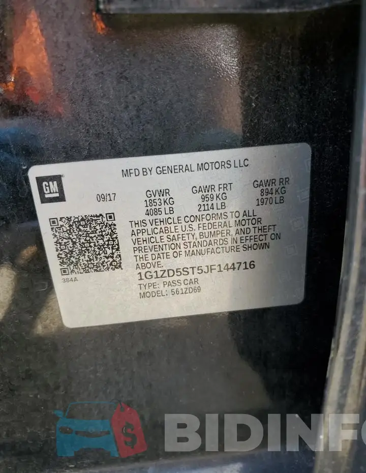 1G1ZD5ST5JF144716 Photo# 13
