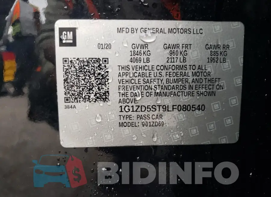 1G1ZD5ST9LF080540 Photo# 12