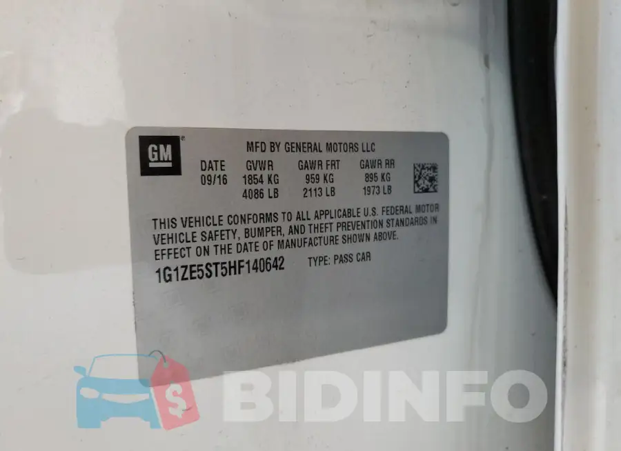 1G1ZE5ST5HF140642 Photo# 13