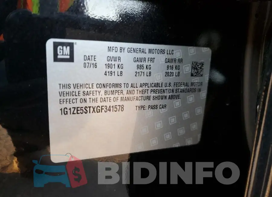 1G1ZE5STXGF341578 Photo# 12