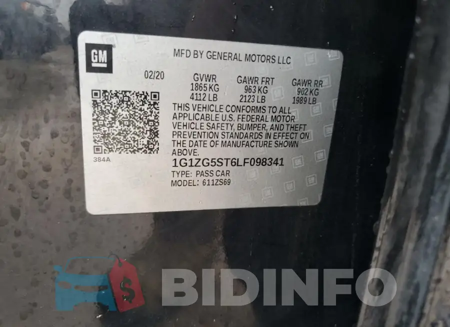 1G1ZG5ST6LF098341 Photo# 12