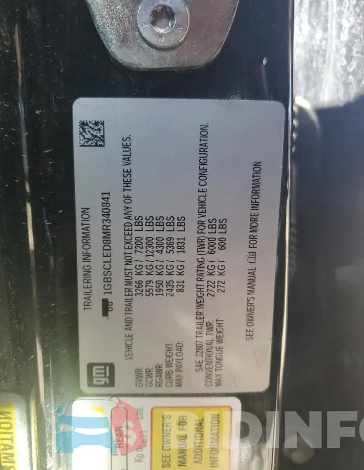 1GBSCLED8MR340841 Photo# 13