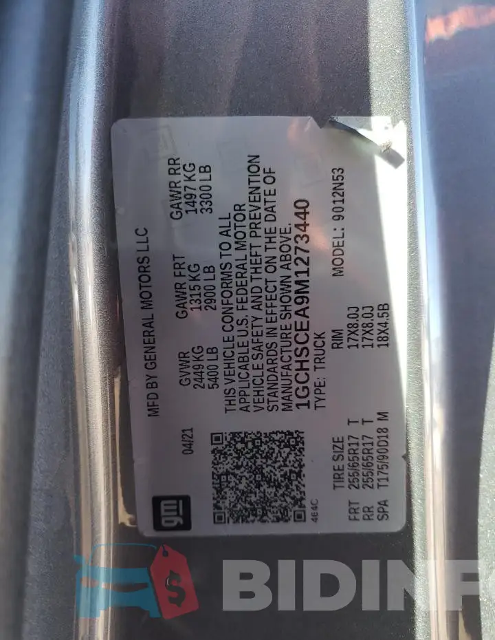 1GCHSCEA9M1273440 Photo# 12