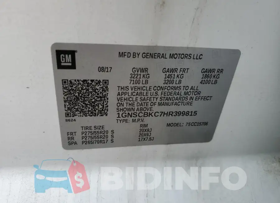 1GNSCBKC7HR399815 Photo# 14