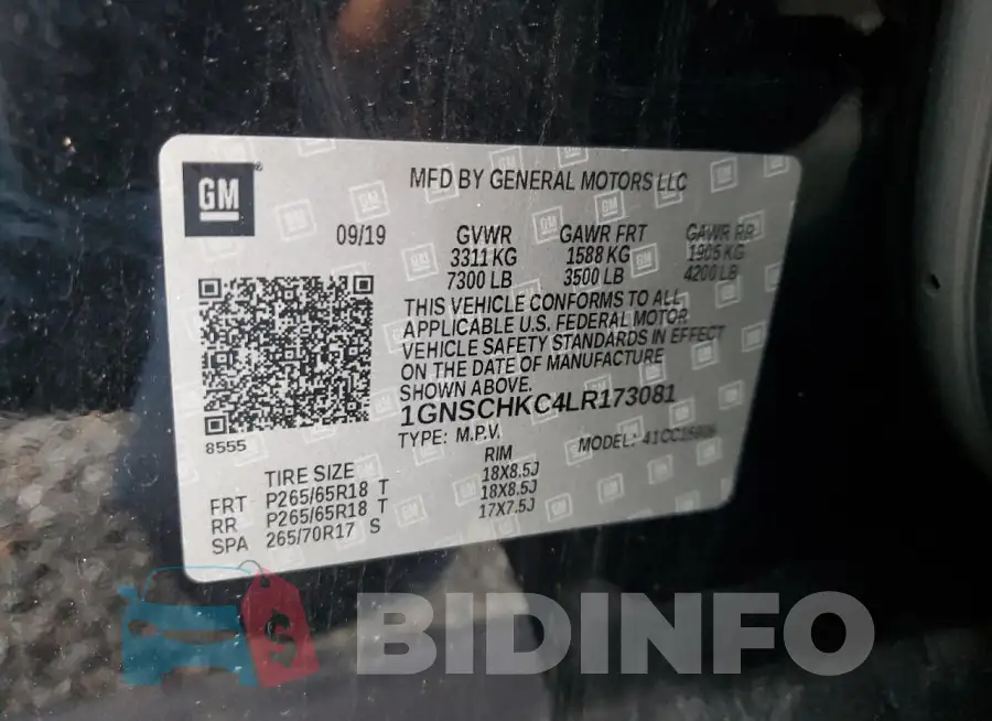 1GNSCHKC4LR173081 Photo# 14