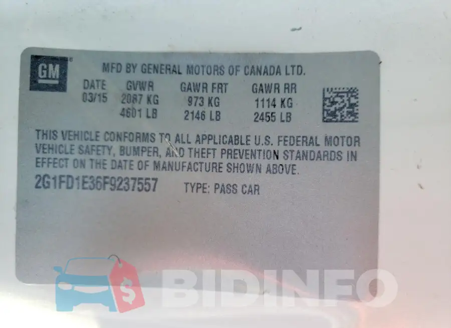 2G1FD1E36F9237557 Photo# 12