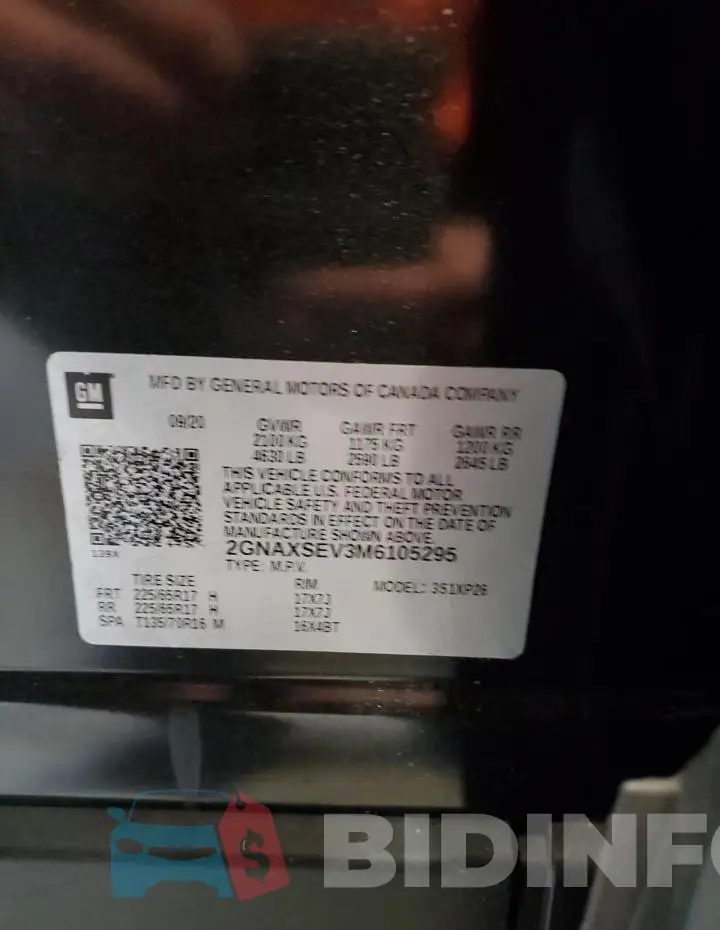 2GNAXSEV3M6105295 Photo# 13