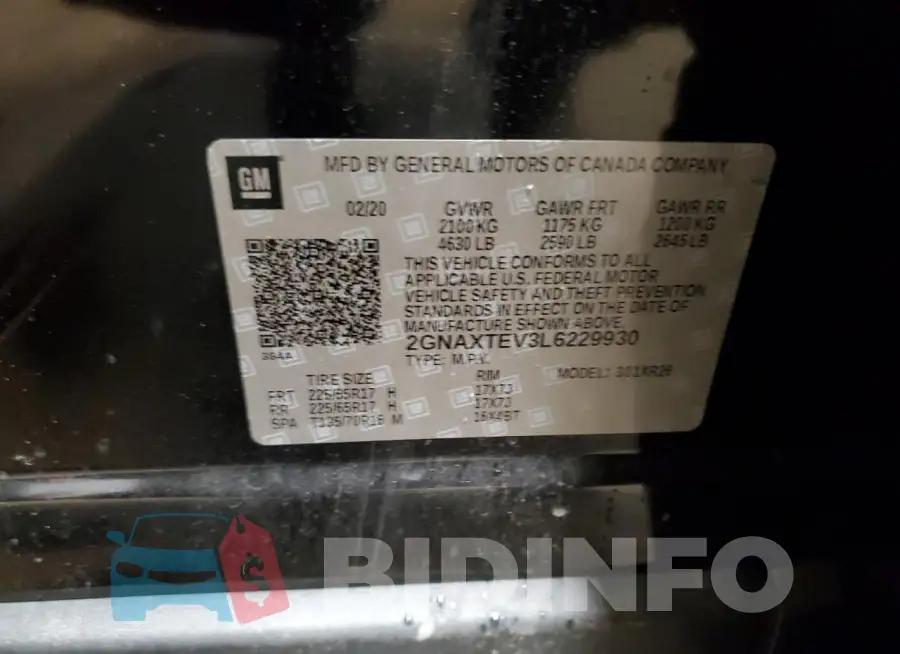 2GNAXTEV3L6229930 Photo# 12