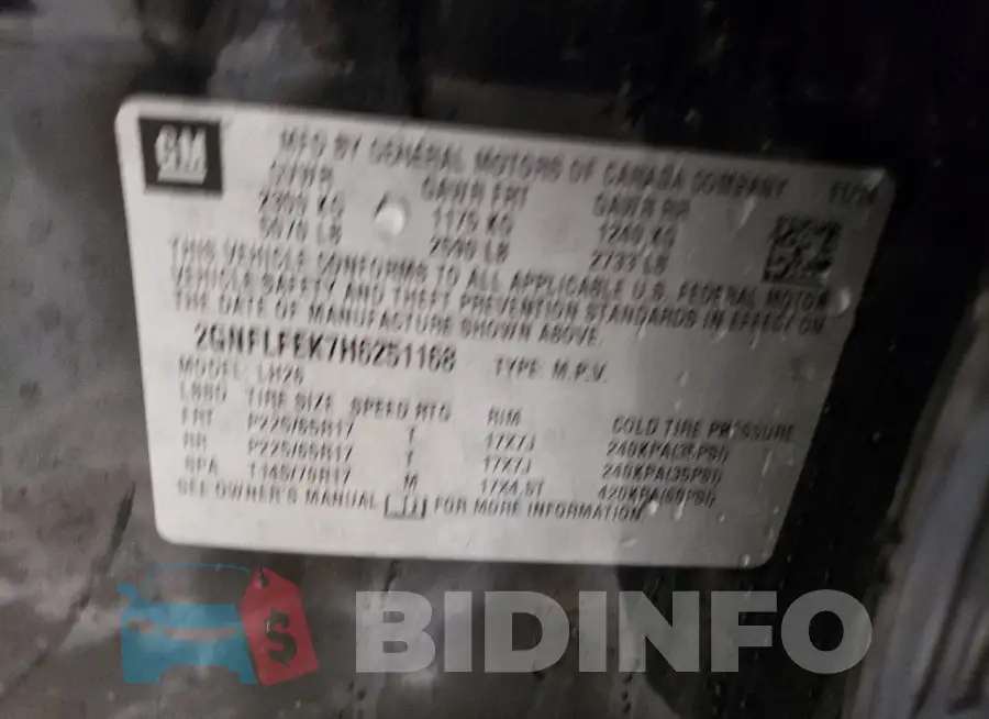 2GNFLFEK7H6251168 Photo# 12
